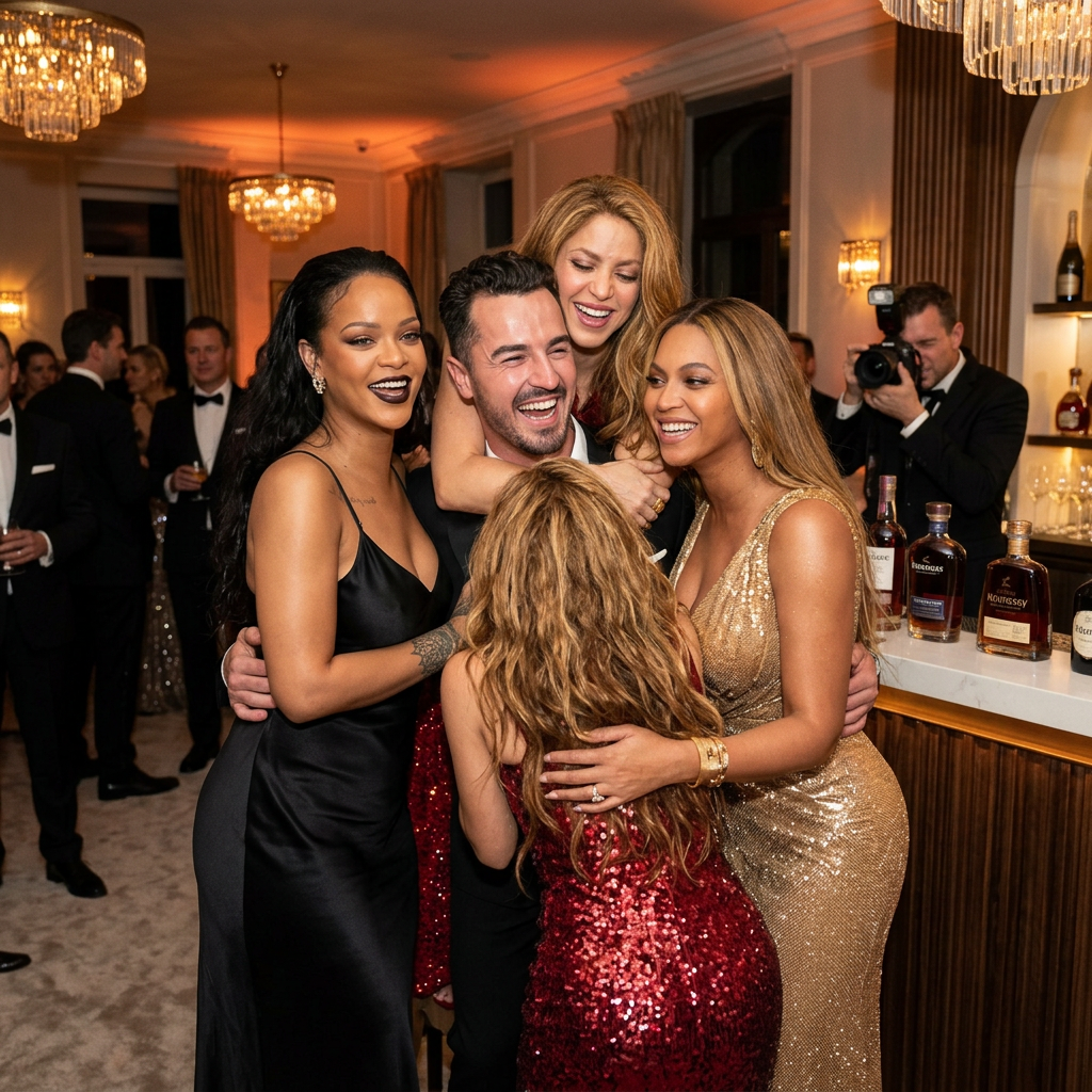 Brad Andrude en soirée avec des stars